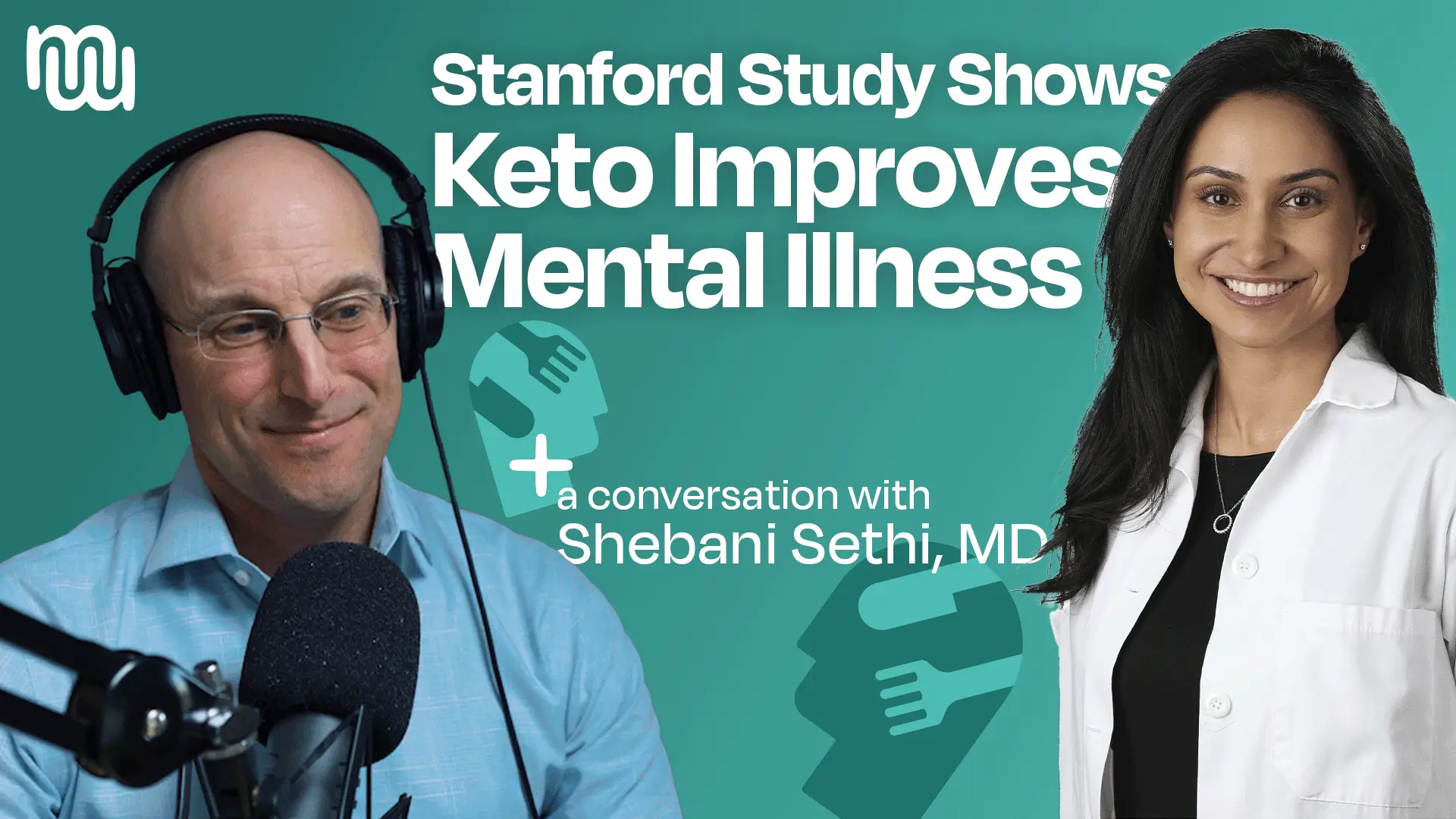 Two people with text of "Standford Study Shows Keto Improves Mental Illness"