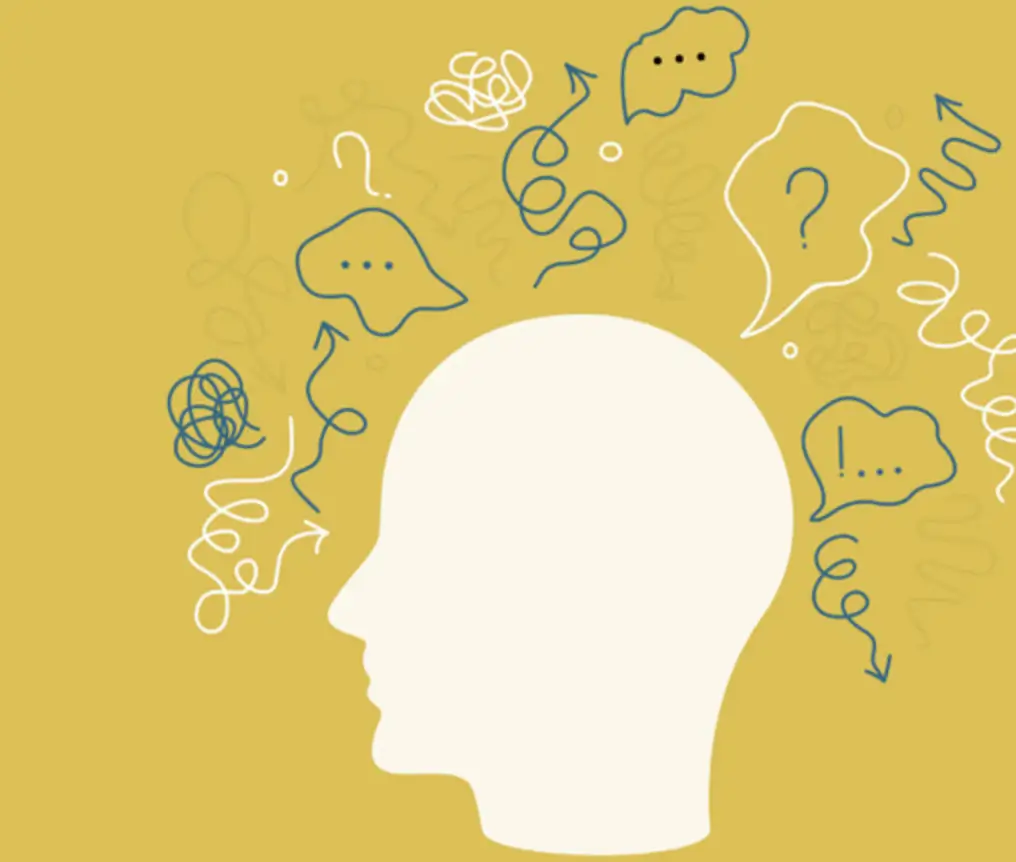Illustration of a person thoughts