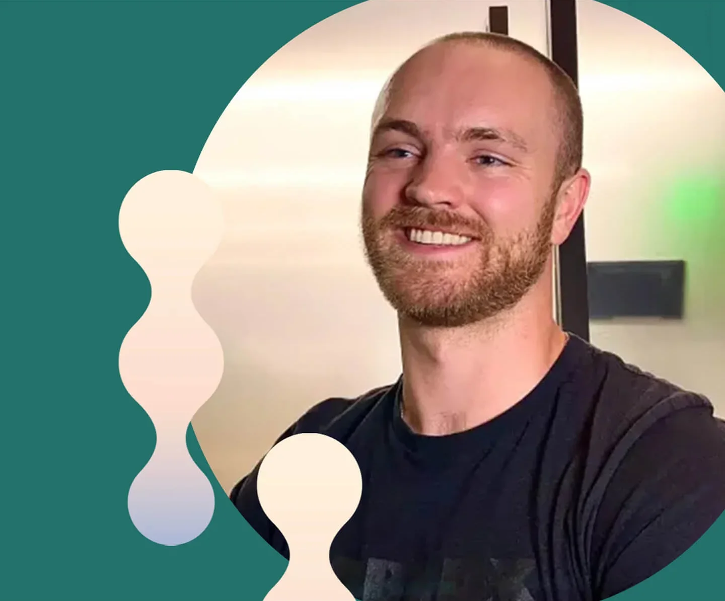 a portrait of Matt with bright smiling